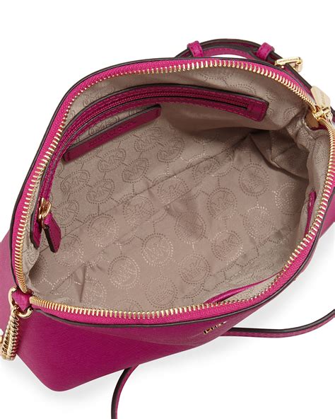 michael kors jet set small flat crossbody soft pink